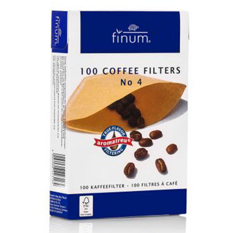 Koffie filters no. 4 van Finum, 10 x 100 stk